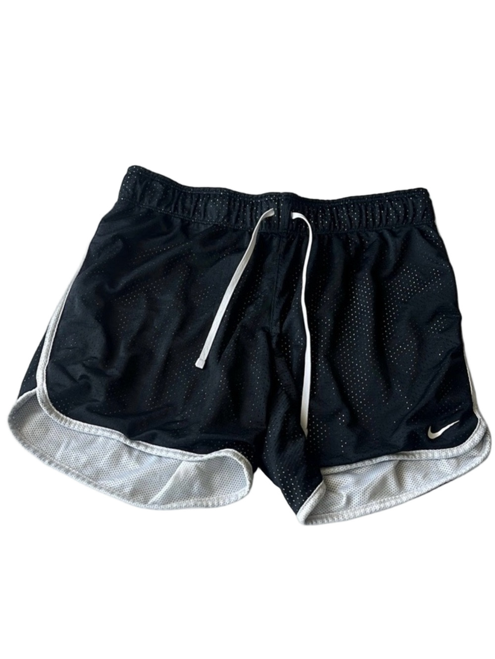 Nike Black and White Athletic running Shorts with Elastic Waistband